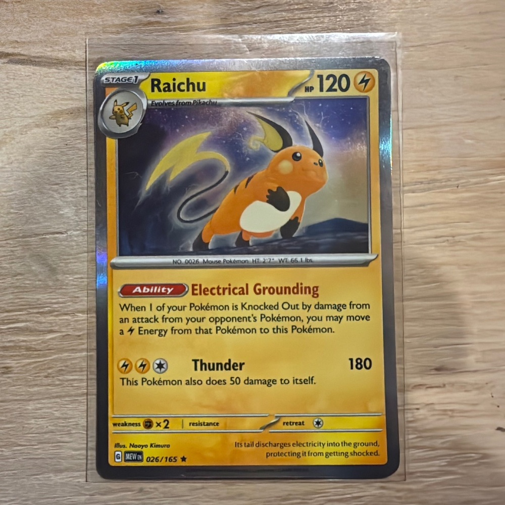 Pokémon Raichu 026/165 Scarlet Violet 151 Holo Rare